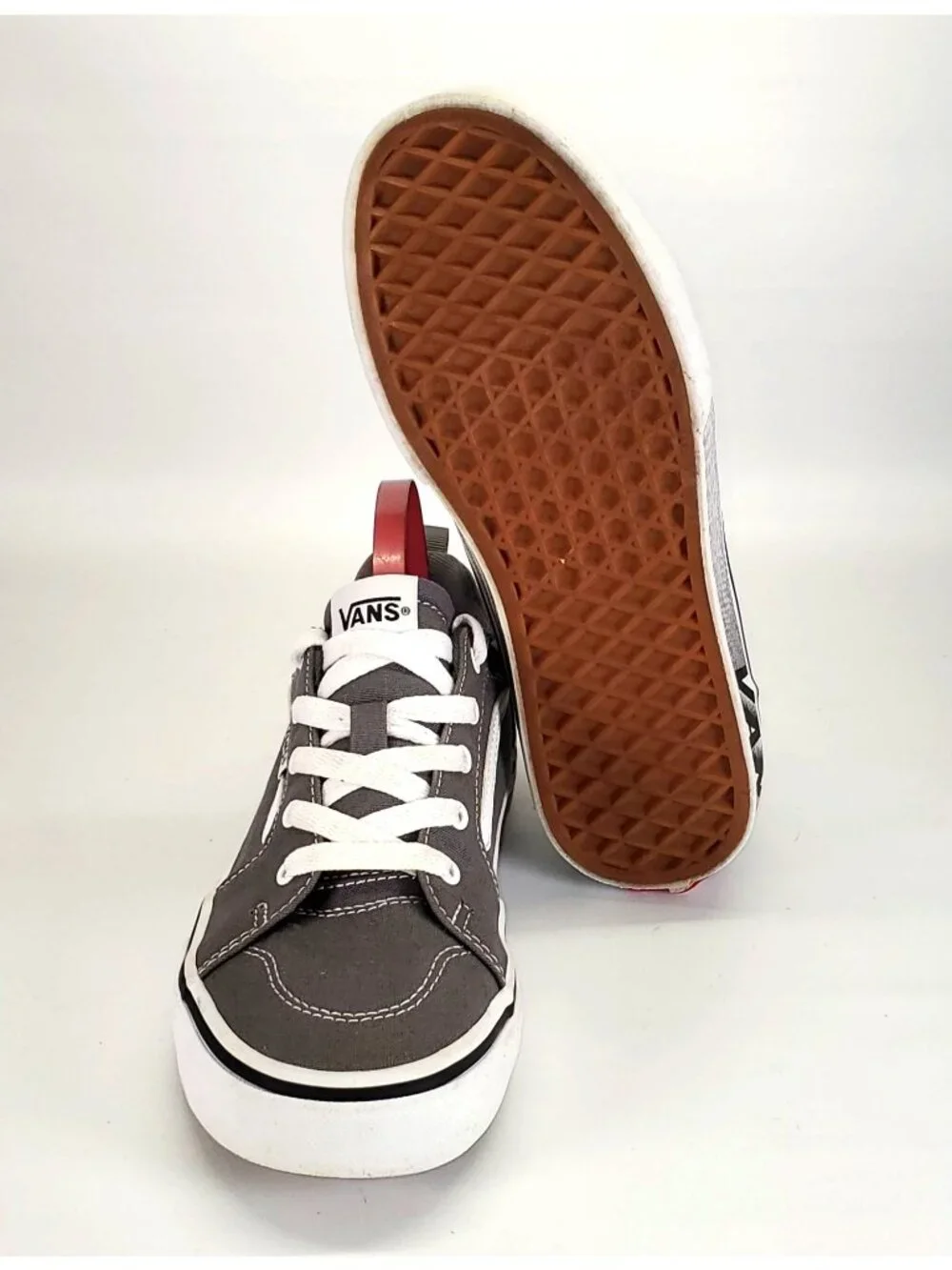 Vans Gray Canvas Filmore Old Fashion Kids' Skate Shoes Size 4 Youth 1684